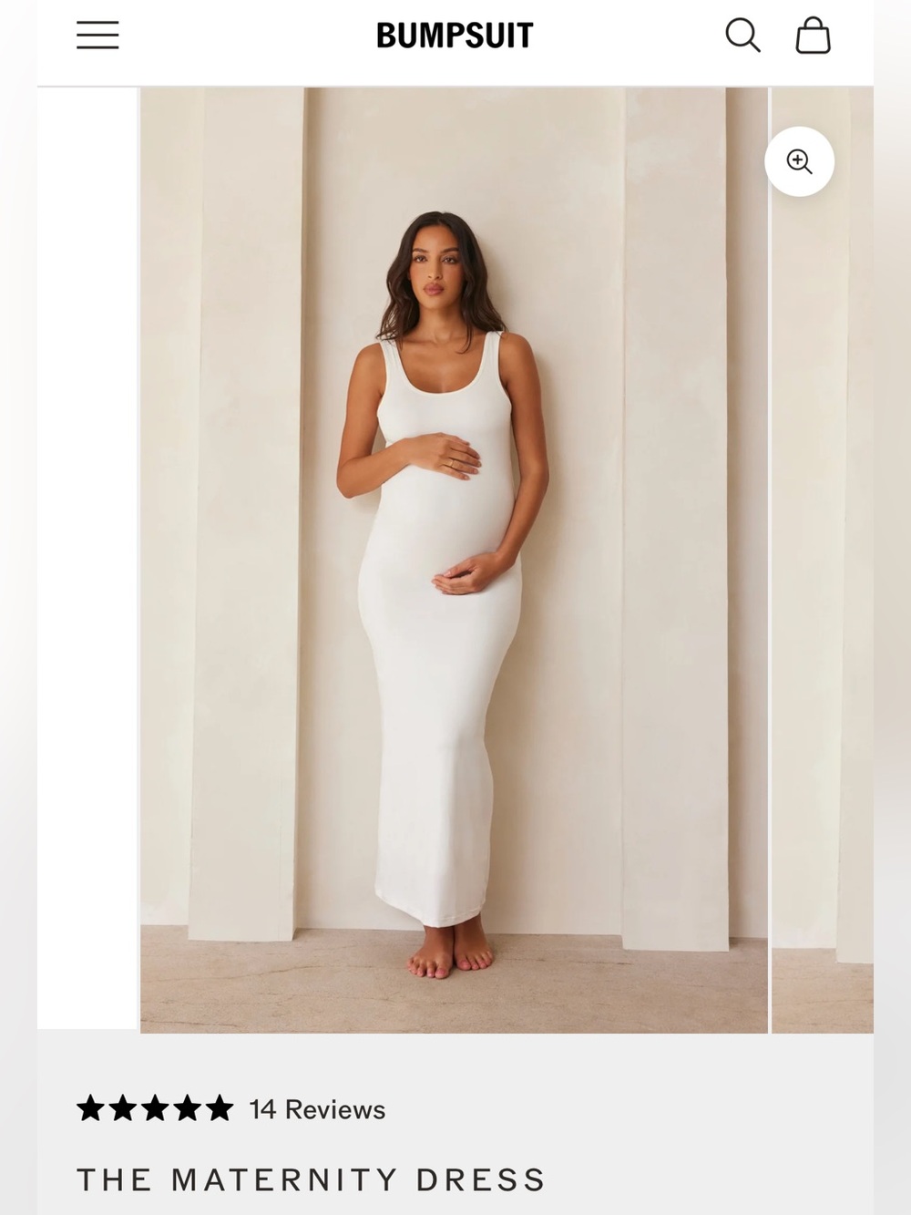 Bumpsuit White Maternity Sleeveless Maxi Dress